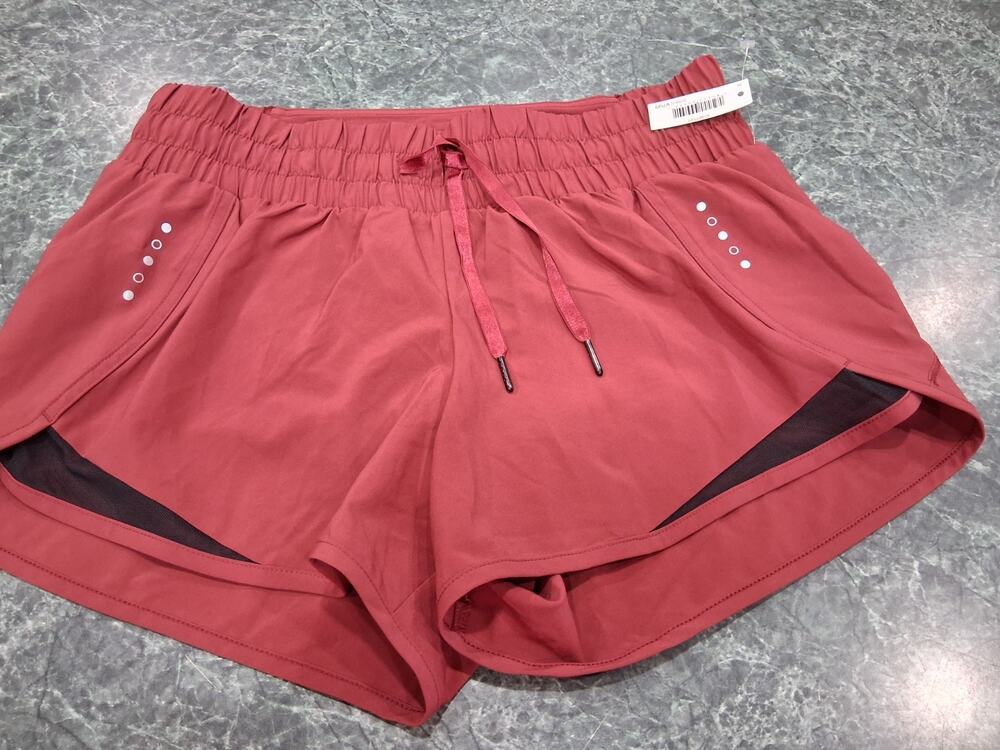 Core 10 Womens Running Shorts Size M Burgundy Lined 3.5" Inseam Mesh Detail New